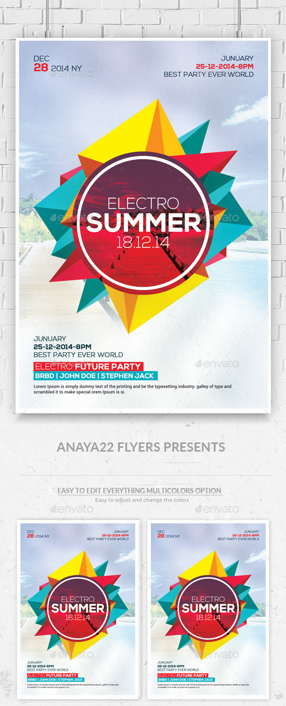 Summer Party Flyer Psd Templates - Clubs & Parties Events