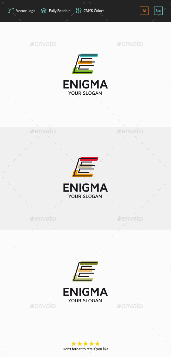 Enigma - Letter E - Letters Logo Templates