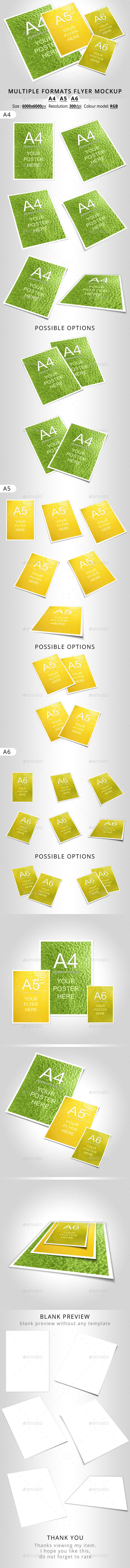 Multiple Formats Flyer Mockup A4 A5 A6 - Flyers Print