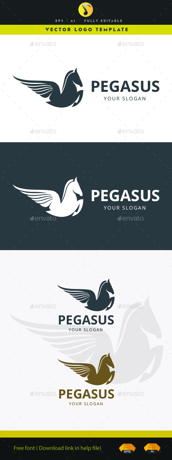 Pegasus - Animals Logo Templates