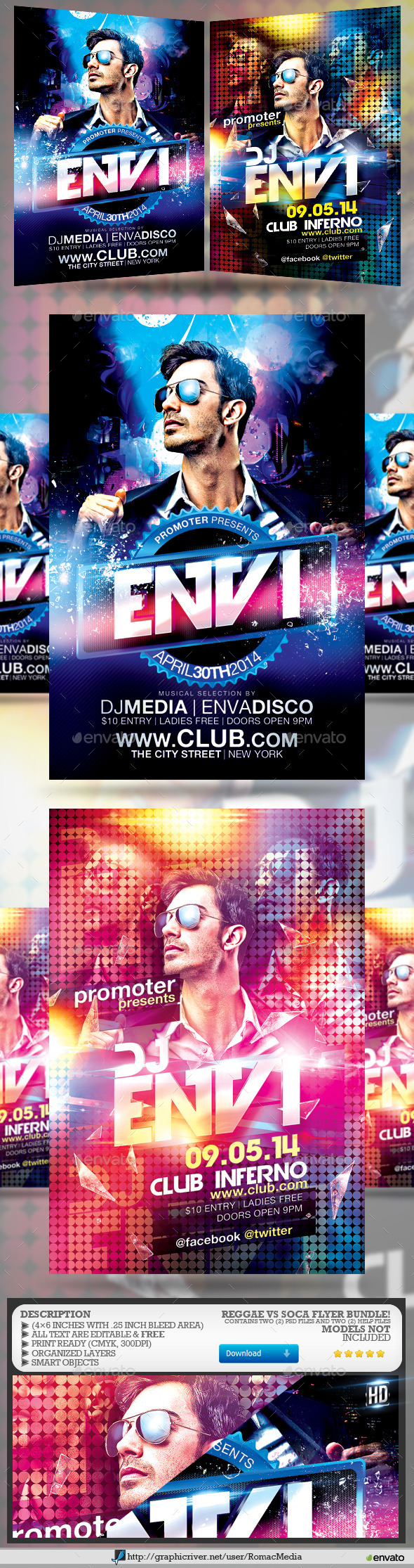 Guest DJ Party Flyer Bundle - Clubs & Parties Events