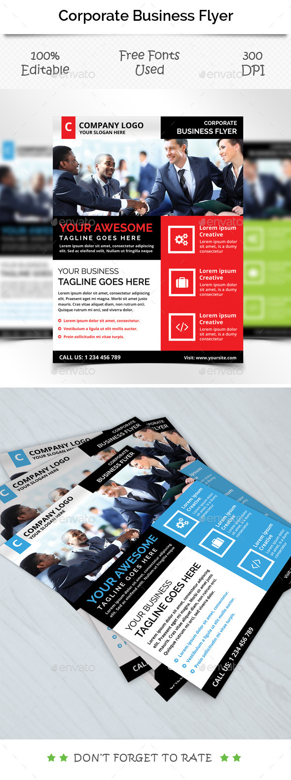 Corporate Flyer Template V 3 - Corporate Brochures