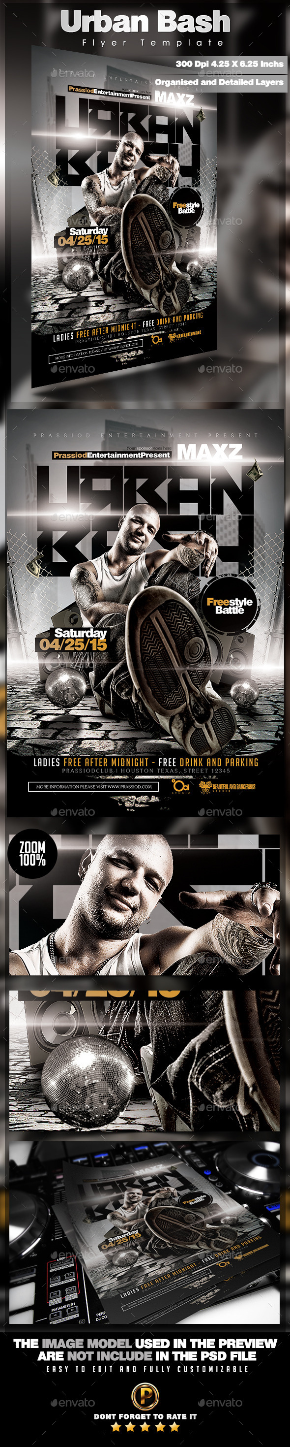 Urban Bash Flyer Template - Clubs & Parties Events