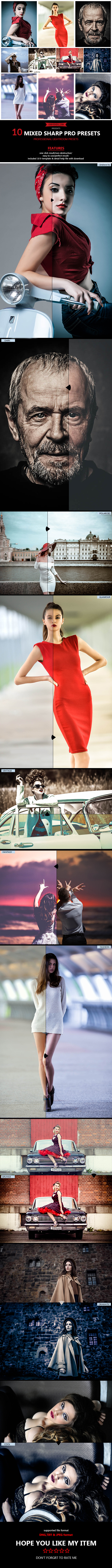 10 Mixed Sharp Pro Lightroom Presets - Portrait Lightroom Presets