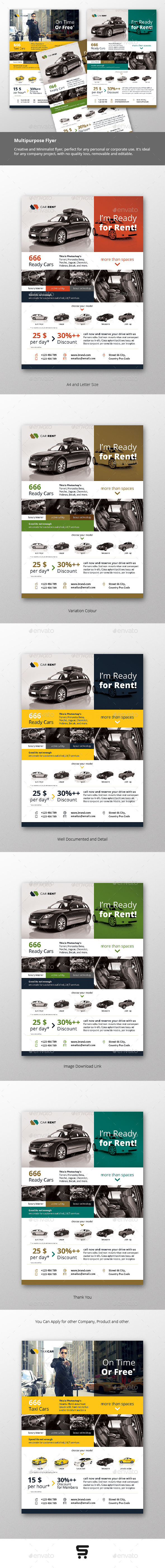 Automotive - Car - Taxi Flyer - Corporate Flyers