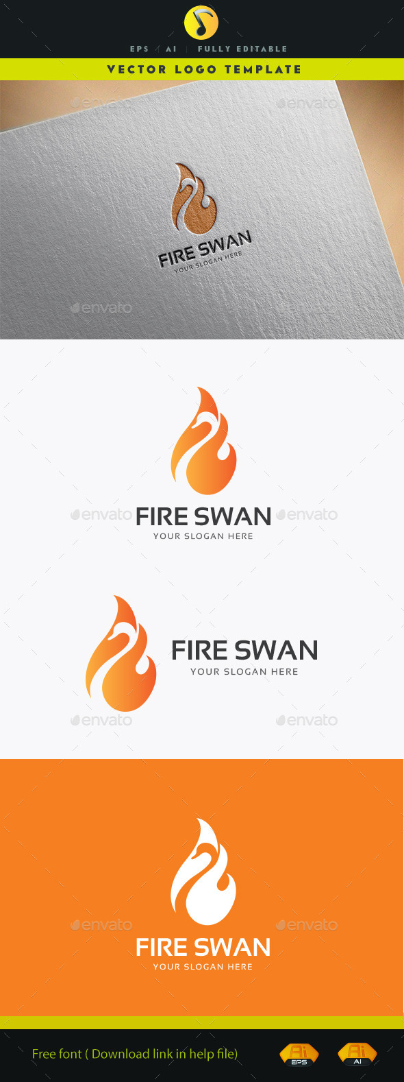 Fire Swan - Objects Logo Templates