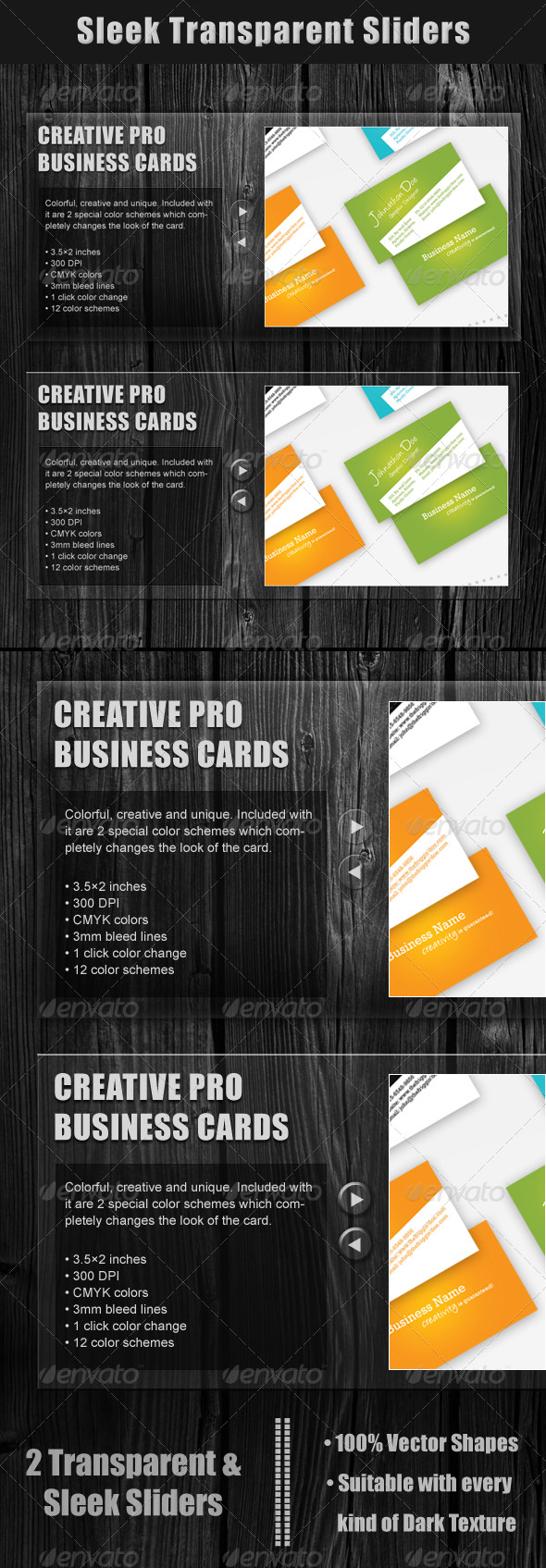 Sleek Transparent Sliders - Sliders & Features Web Elements