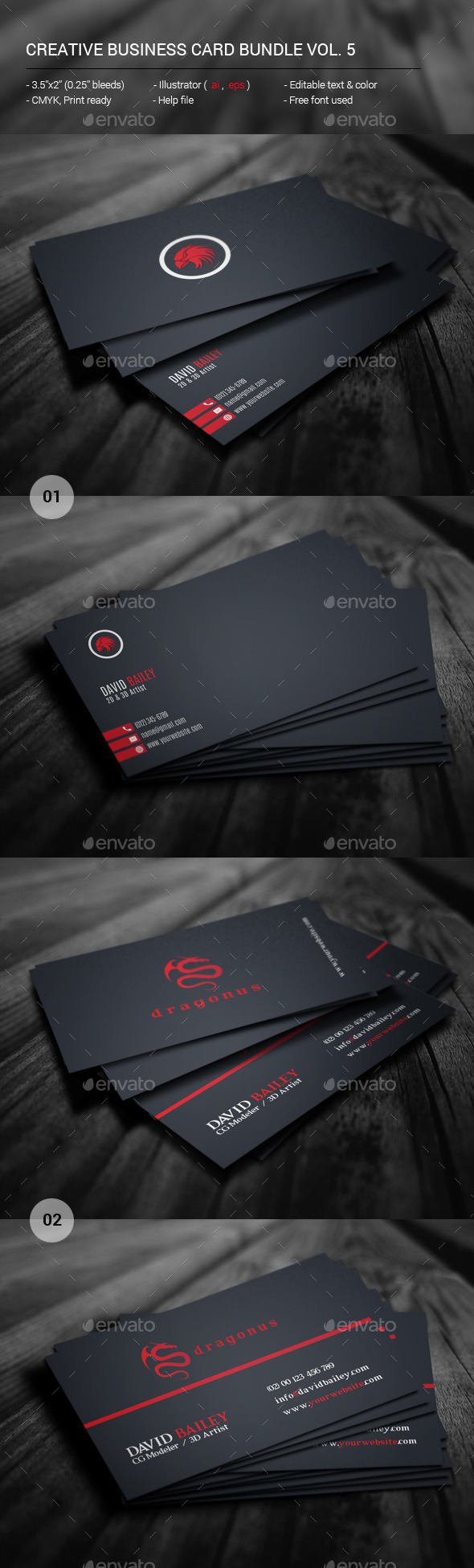 Creative Business Card Bundle Vol. 5 - Creative Business Cards