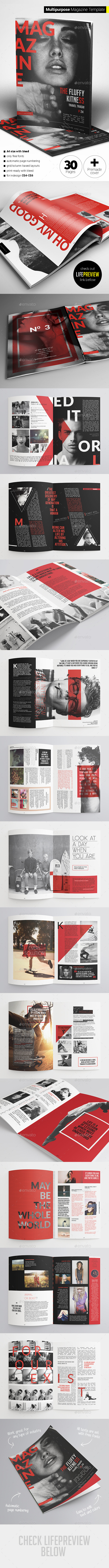 30 Pages Multipurpose Magazine - Magazines Print Templates
