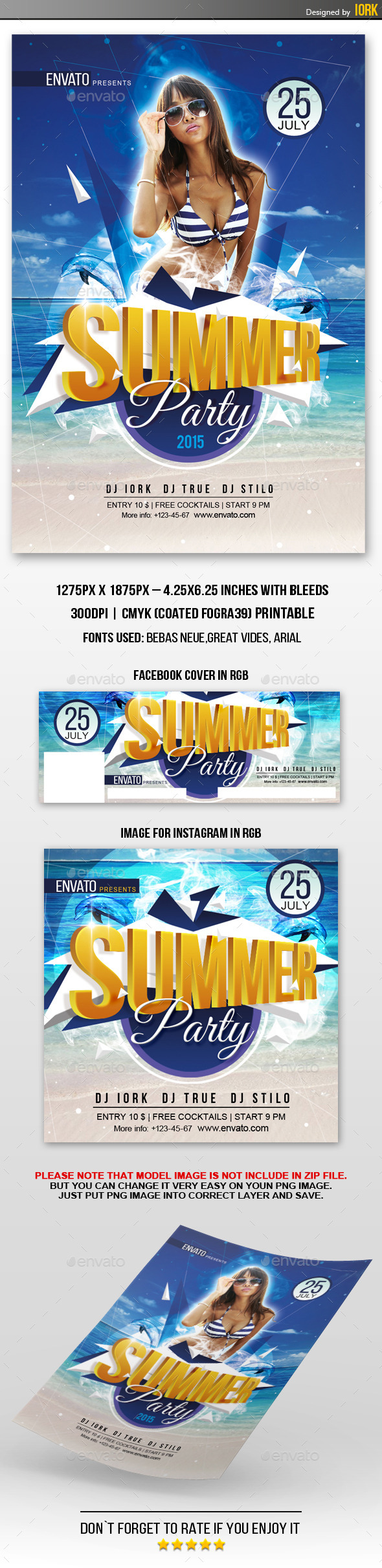 Summer party Flyer - Flyers Print Templates