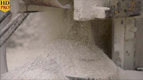 The Fine Dust from a Rock on a Drill