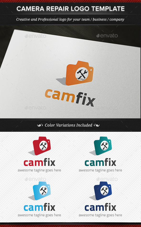 CamFix Camera Repair Logo Template - Objects Logo Templates