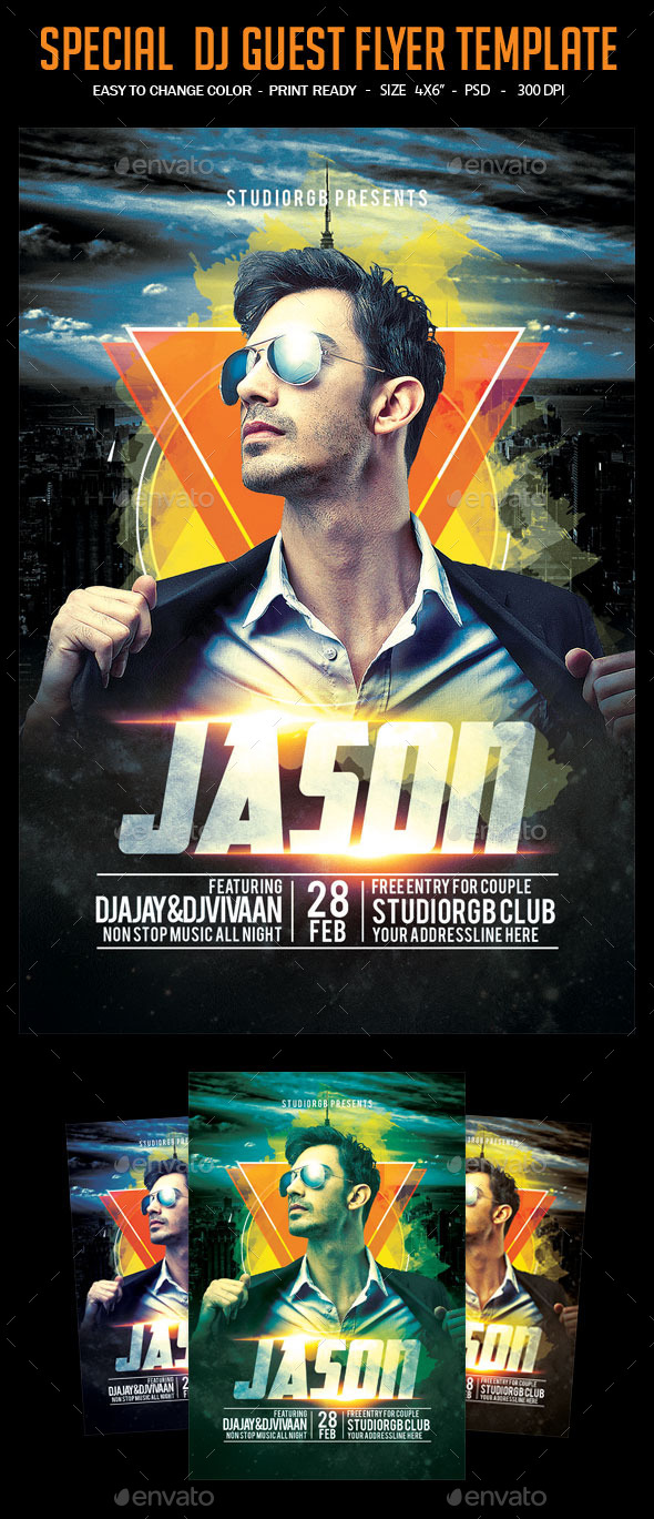 Special Dj Guest Flyer Template - Clubs & Parties Events