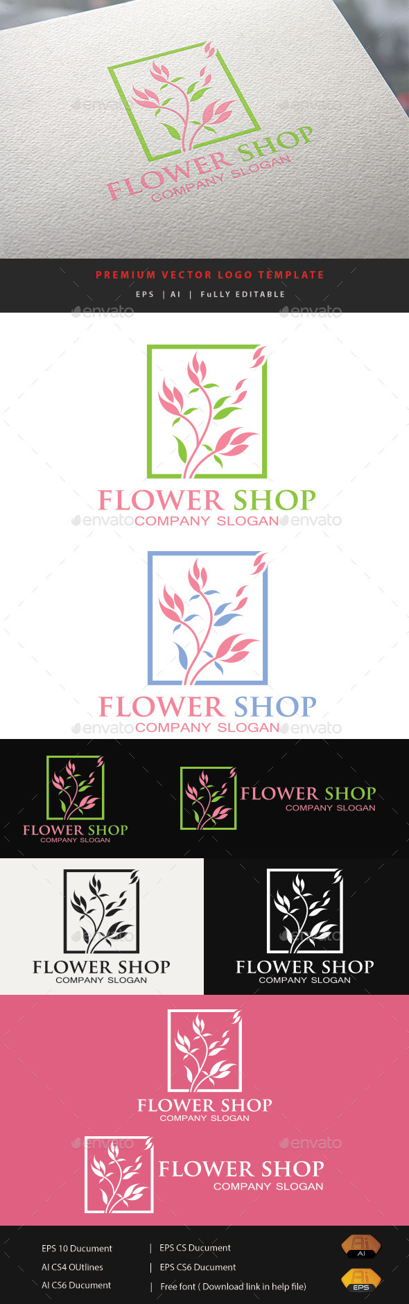 Flower Shop V.3 - Nature Logo Templates