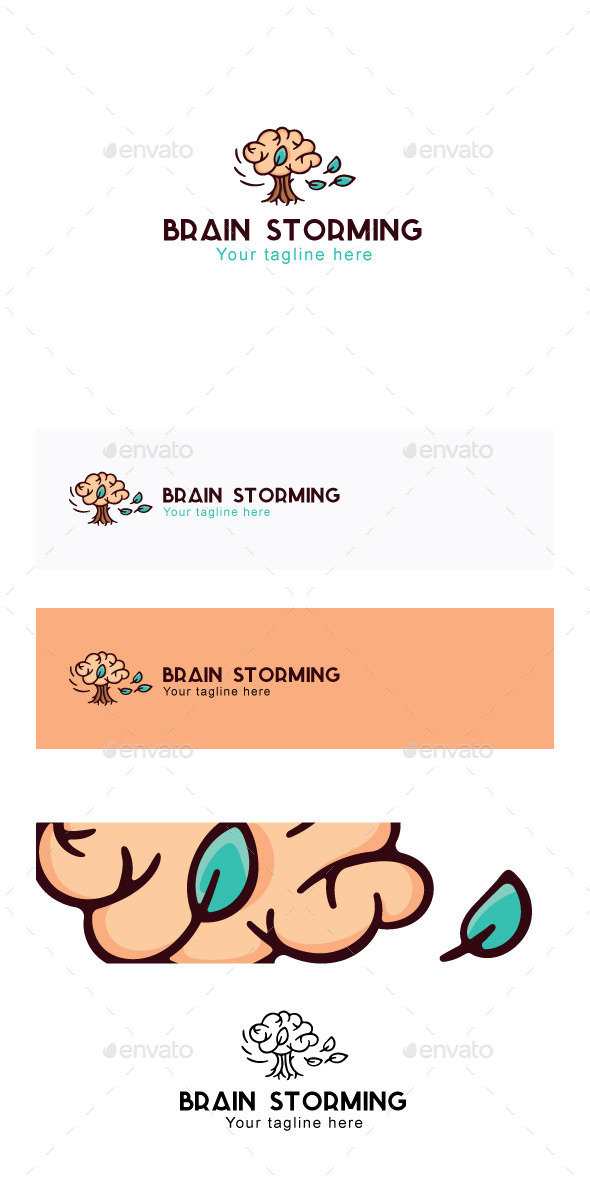 Brain Storming Stock Logo Template - Nature Logo Templates