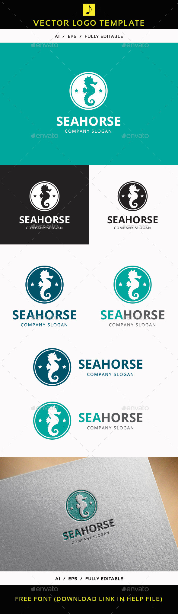 Sea Horse Logo - Animals Logo Templates