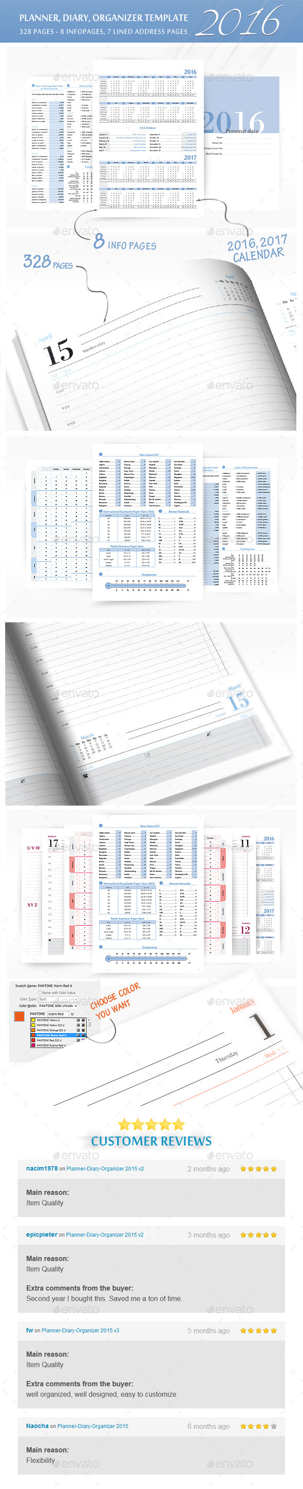 Planner-Diary-Organizer 2016 - Calendars Stationery