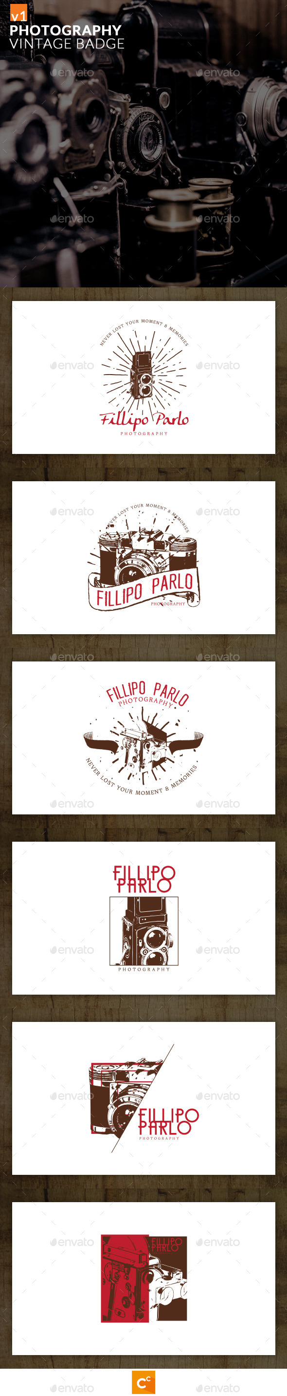Photography Vintage Badge - Badges & Stickers Web Elements