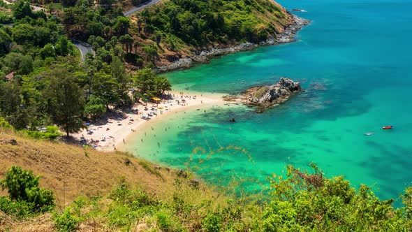 Windmill View Point near Laem Promthep Cape, Phuket, Thailand - Time Lapse