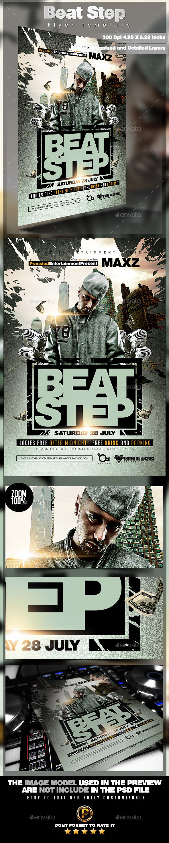 Beat Step Flyer Template - Clubs & Parties Events