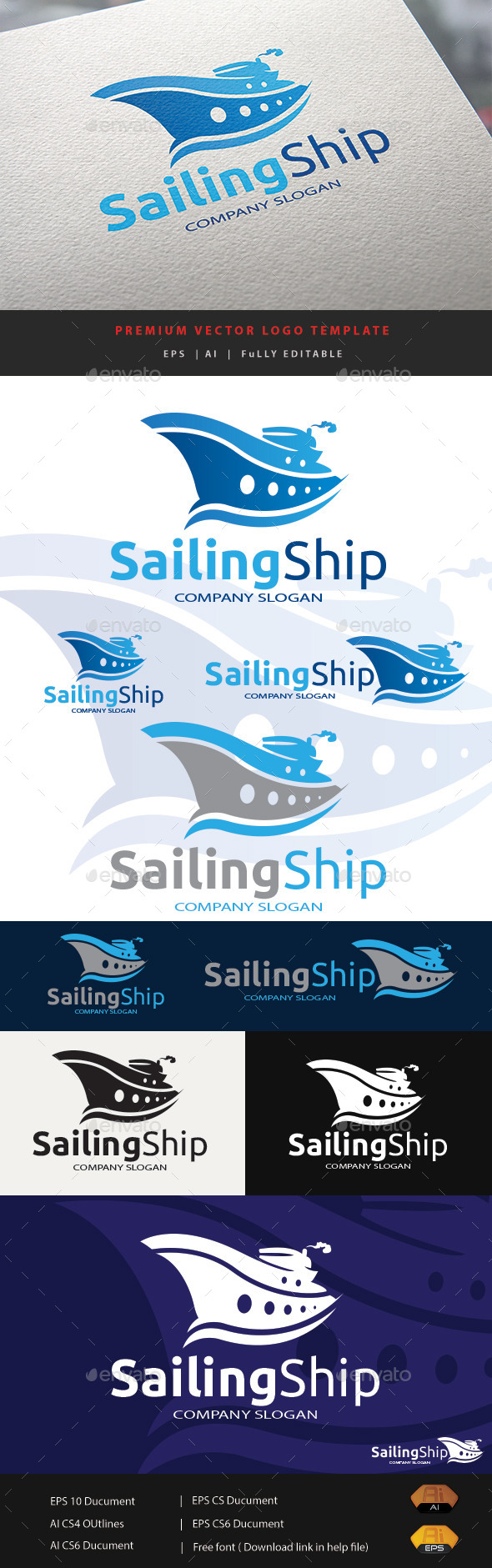 Sailing Ship - Objects Logo Templates