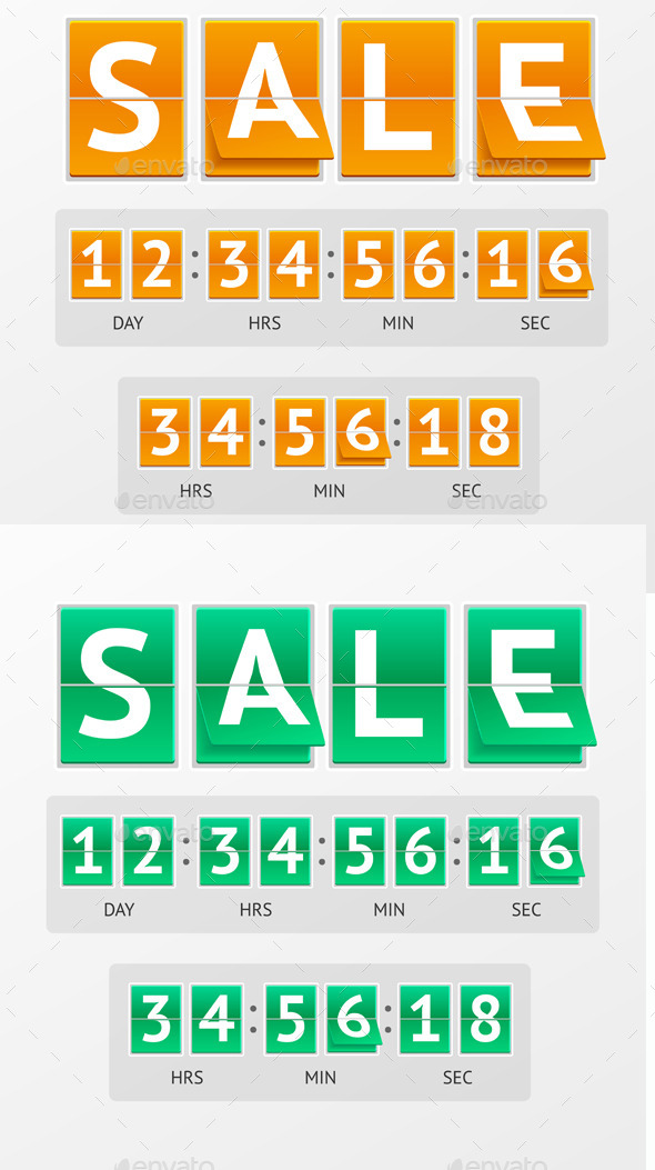 Vector Countdown Timer Sale - Commercial / Shopping Conceptual