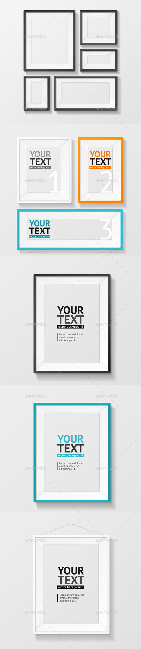 Vector Picture Frame Vector Set - Business Conceptual