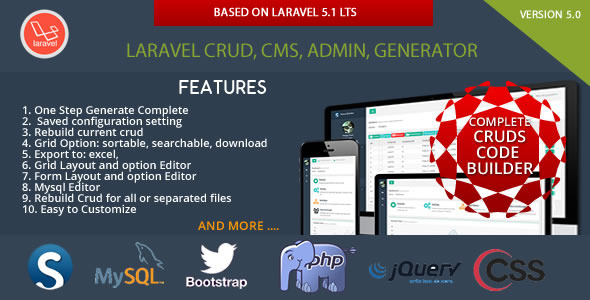 Laravel Multi Purpose Application - CRUD - CMS - Sximo 5 LTS - CodeCanyon Item for Sale