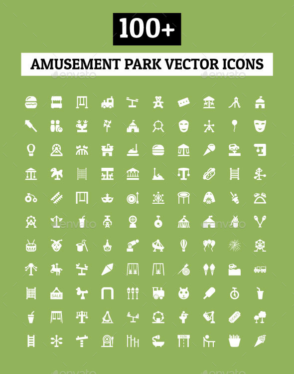 100+ Amusement Park Vector Icons - Icons