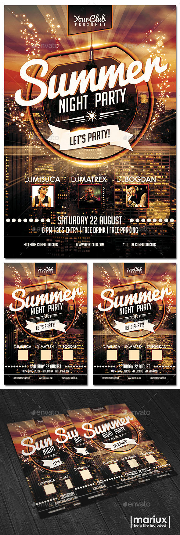 Summer Night Party Flyer - Clubs & Parties Events