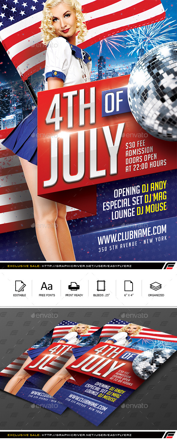 4TH of July Flyer Template Vol.02 - Events Flyers