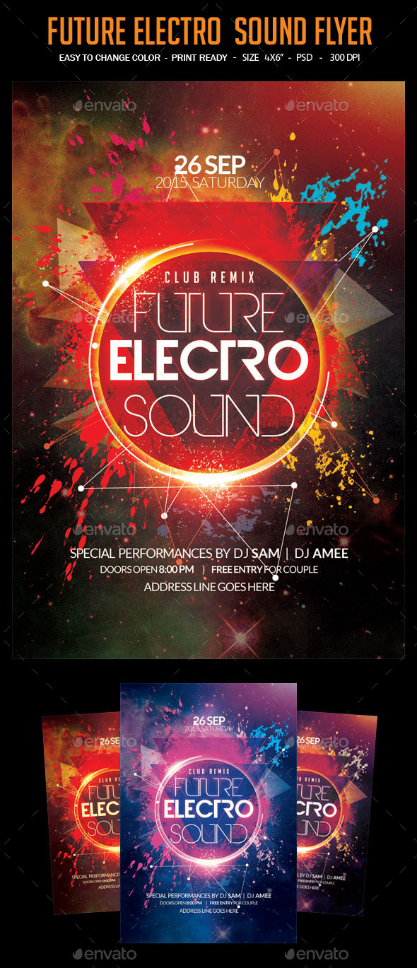 Future Electro Sound Flyer - Clubs & Parties Events