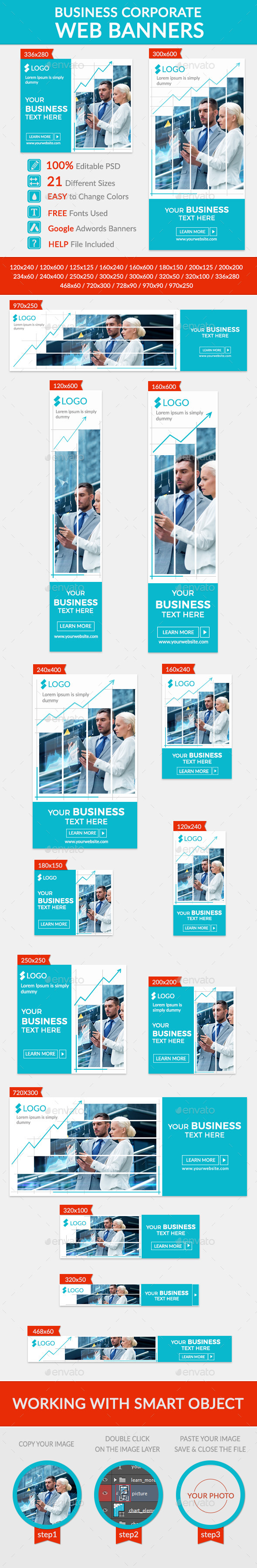 Business Banners - Banners & Ads Web Elements