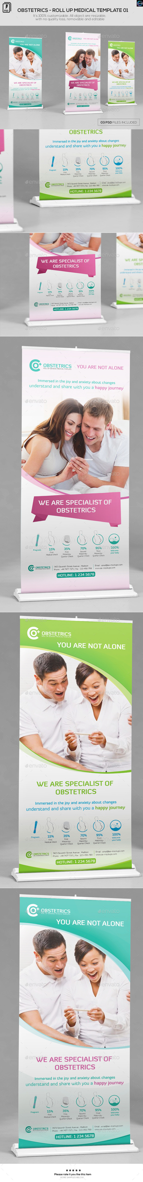 Obstetrics-Roll Up Medical Template 01 - Signage Print Templates