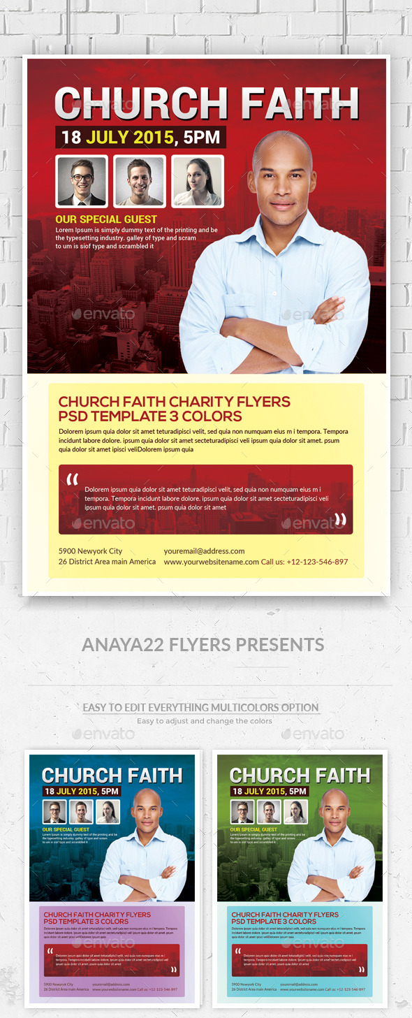 Church Flyer Psd Template - Clubs & Parties Events