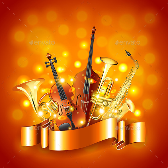 Musical Instruments Vector Background - Miscellaneous Vectors