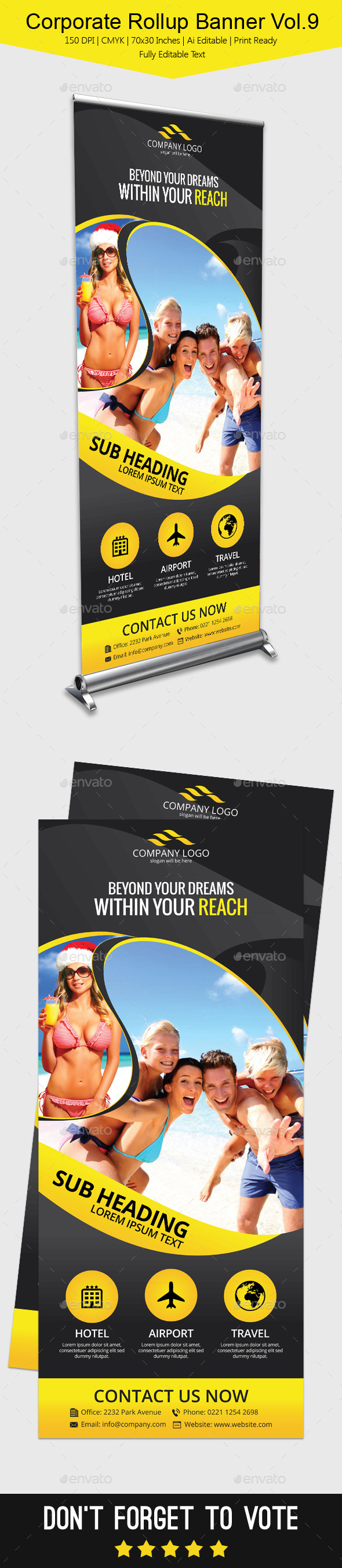 Corporate Rollup Banner Vol.9 - Signage Print Templates