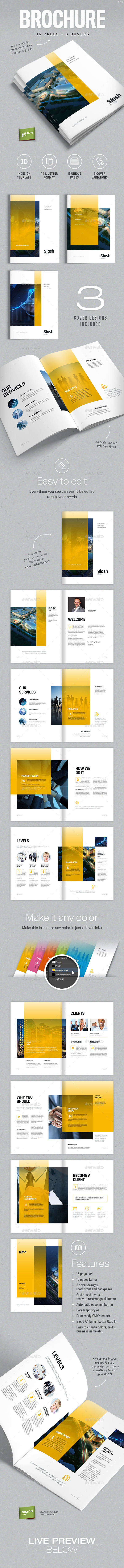 Brochure Template A4 and Letter - Slash - Corporate Brochures