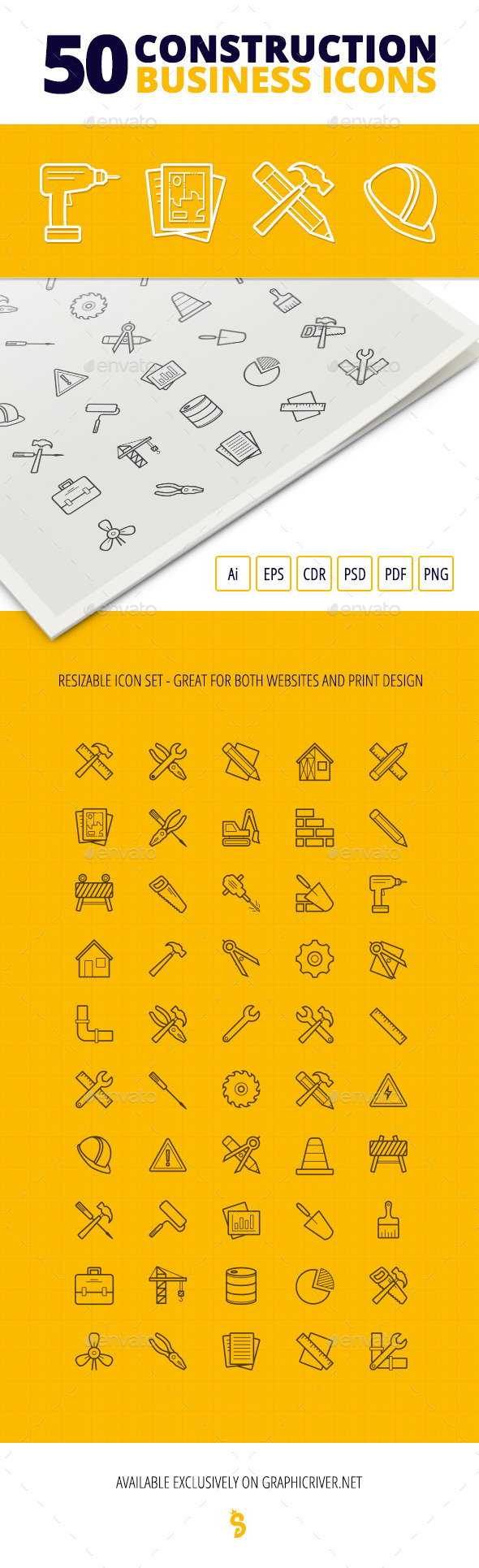 50 Construction Business Icons - Business Icons