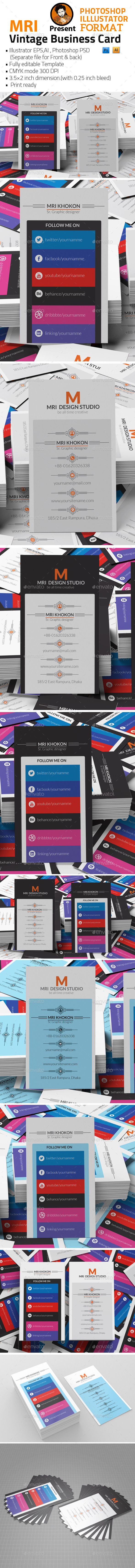 Vintage Business Style Card - Business Cards Print Templates