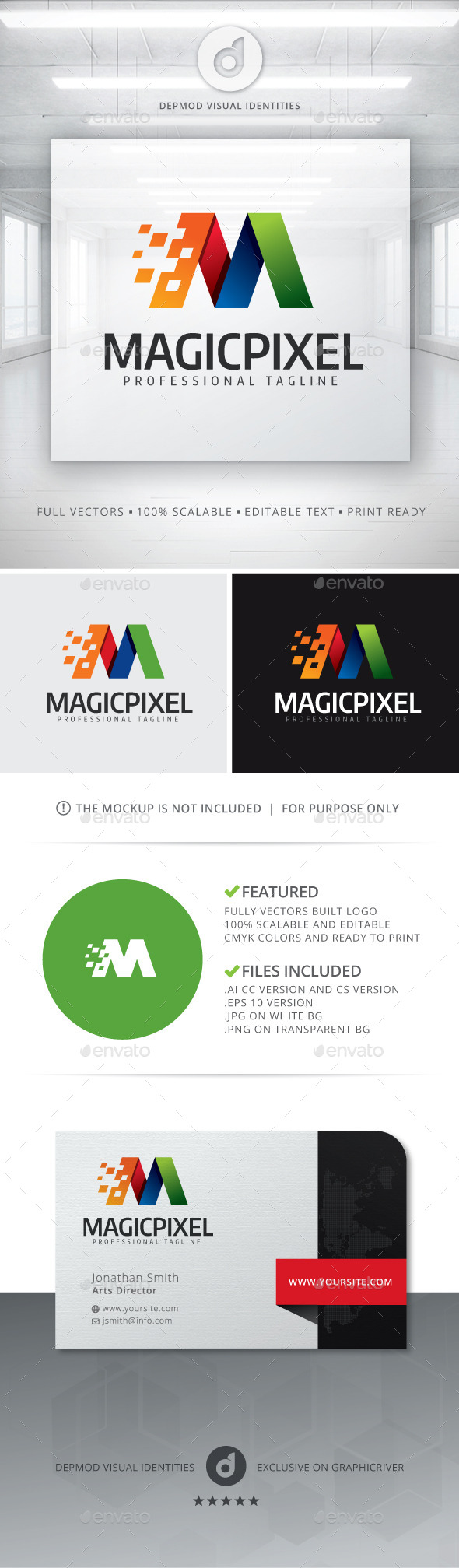 Magic Pixel Logo - Letters Logo Templates
