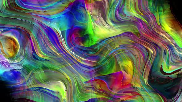 4K Abstract Colorful Liquid Background Animation