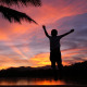 Kid Jumping In Sunset - VideoHive Item for Sale