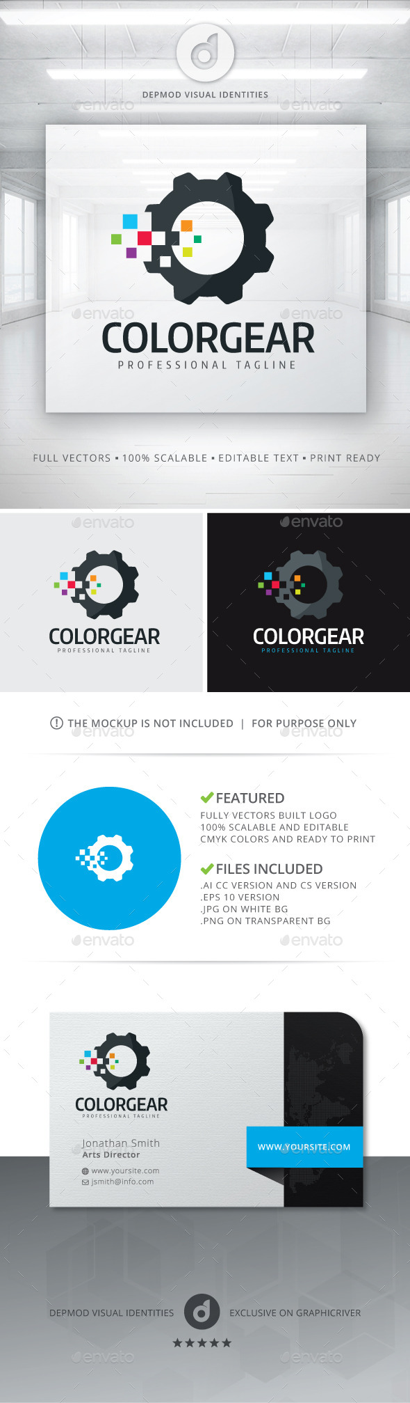 Color Gear Logo - Objects Logo Templates