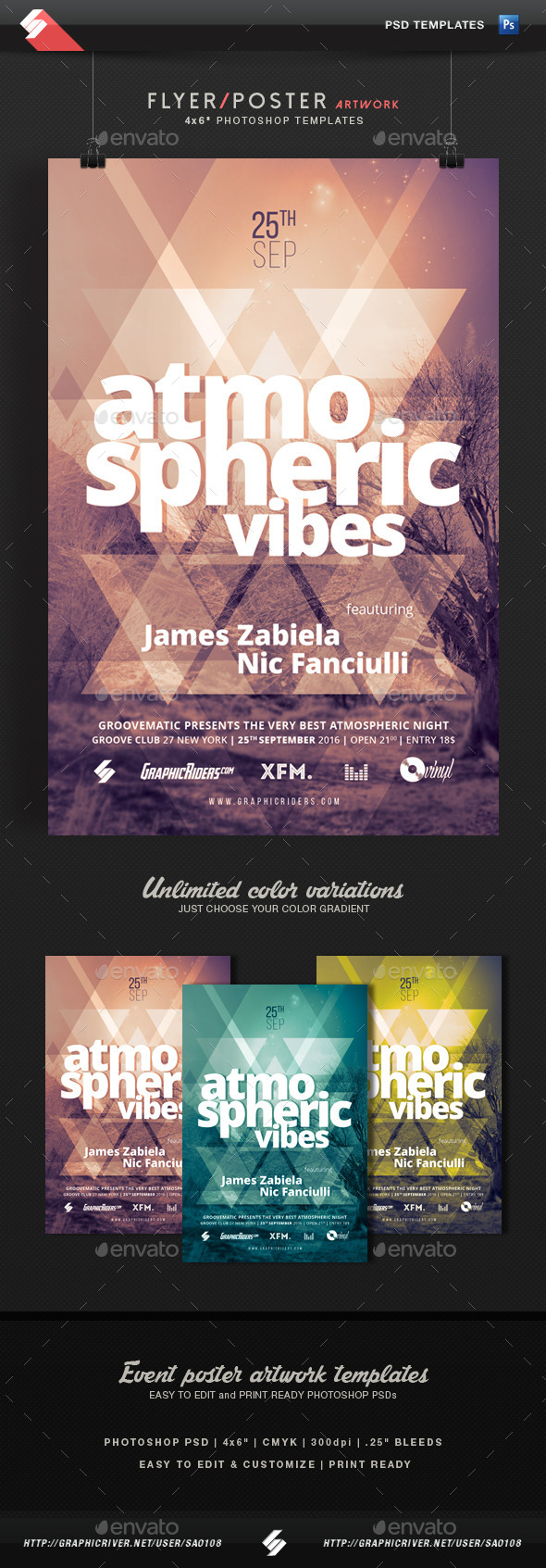 Atmospheric Vibes - Event Flyer Template - Clubs & Parties Events