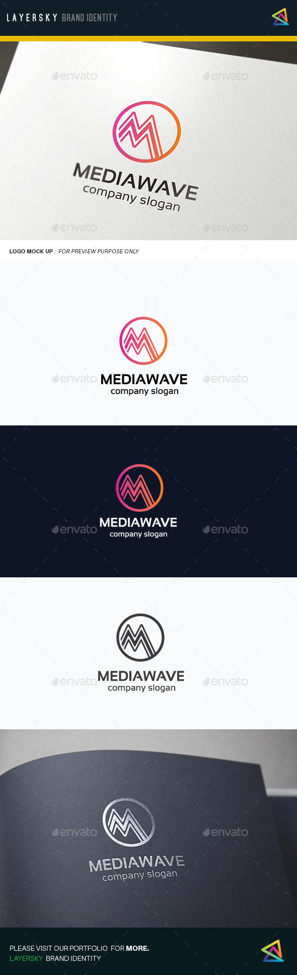 Media Wave - Letters Logo Templates