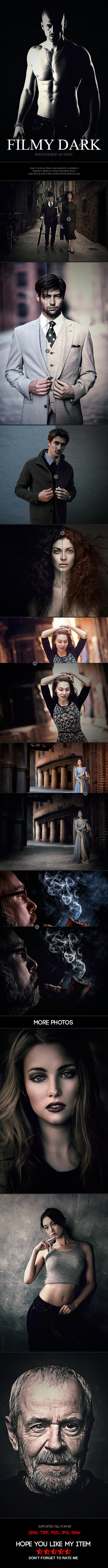 Filmy Dark Photoshop Action - Photo Effects Actions