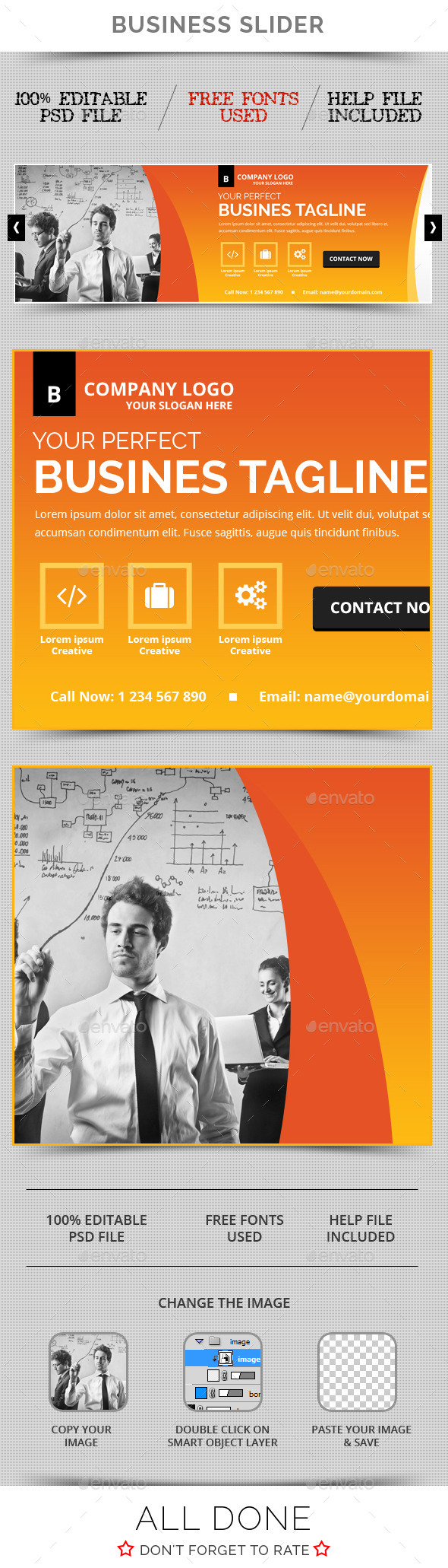 Business Slider V25 - Sliders & Features Web Elements