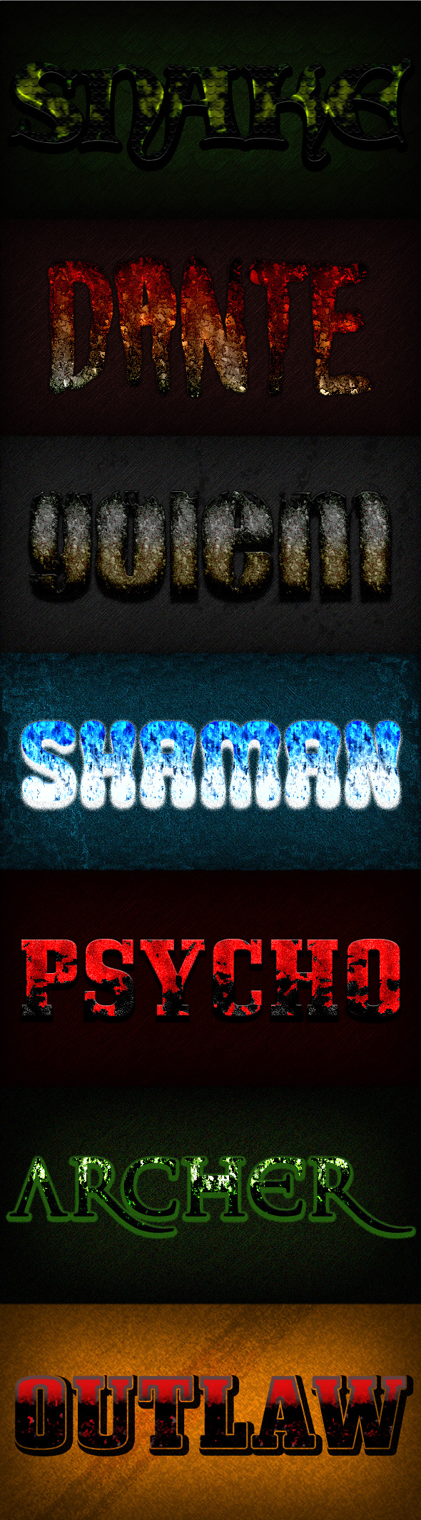 Photoshop Text Styles / Epic Gamer Vol.3 - Text Effects Styles