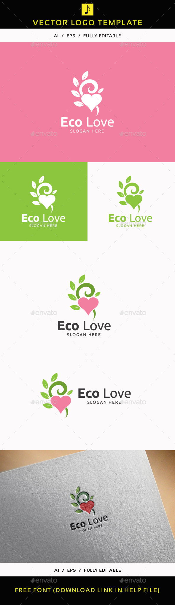 Eco Love - Humans Logo Templates